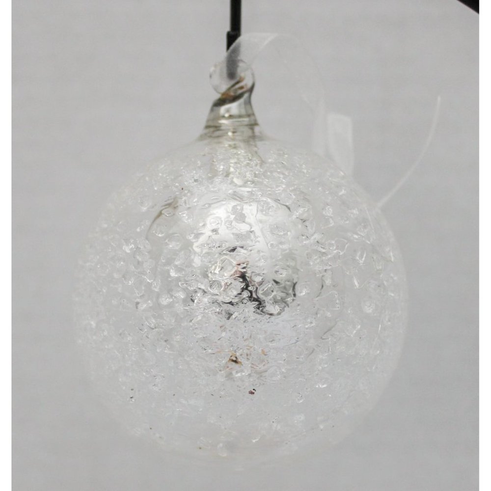PAIR OF DILLARD'S TRIMMING ROUND GLASS ORNAMENTS